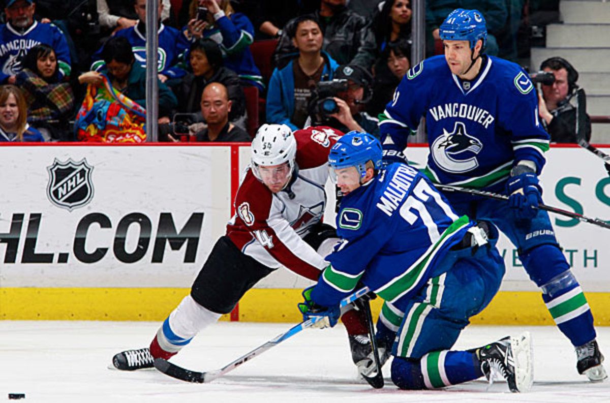Manny Malhotra of the Vancouver Canucks