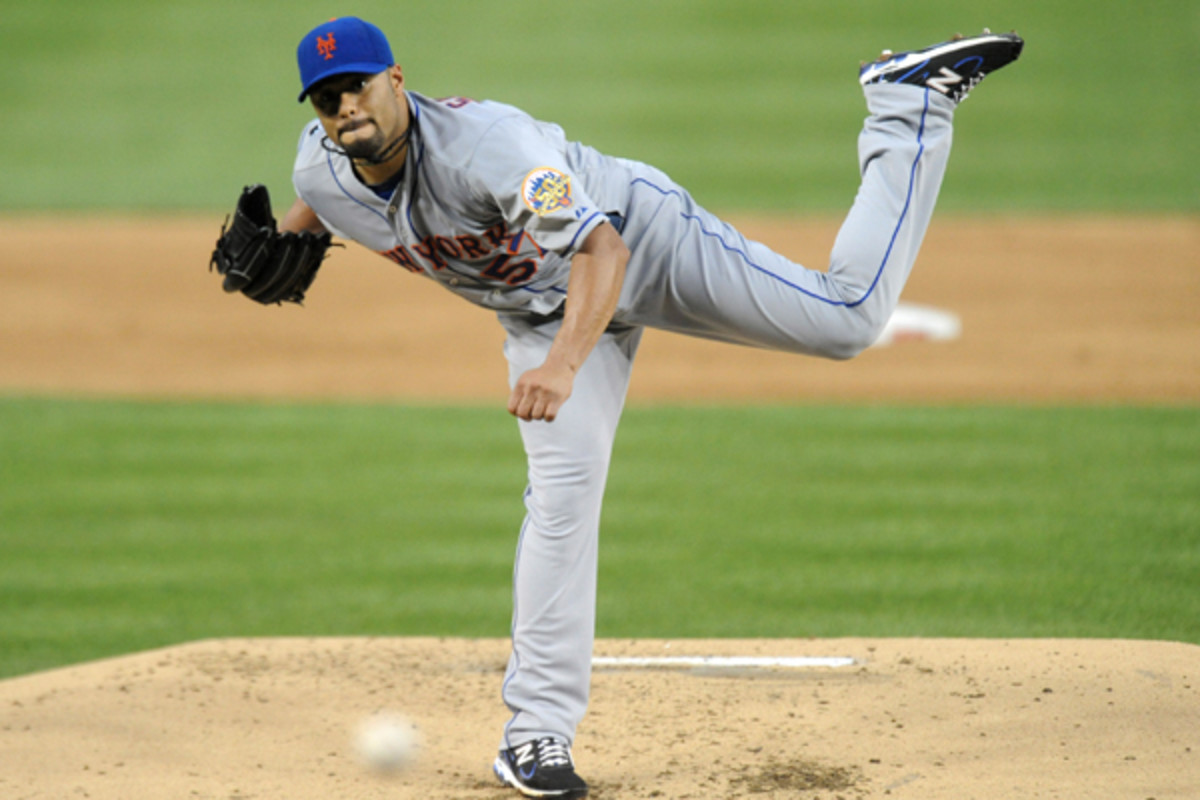 Johan Santana threw the first no-hitter in Mets history. (Mitchell Layton/Getty Images)