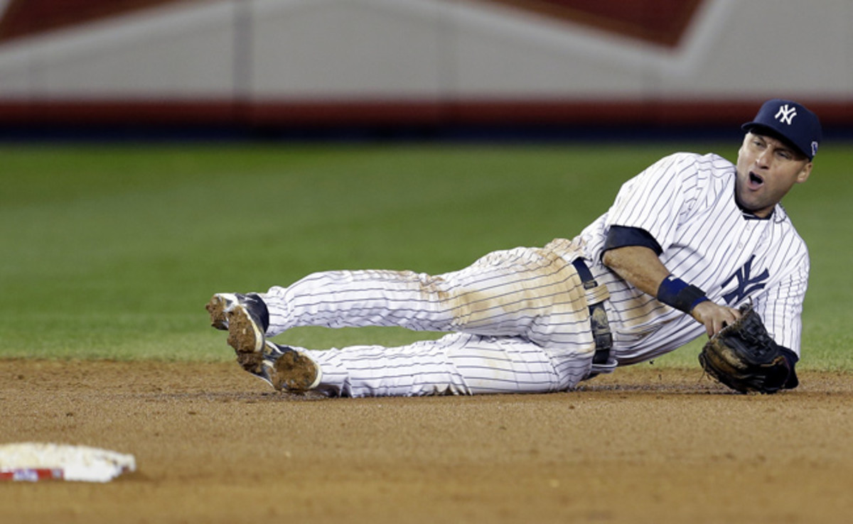 Derek Jeter broke his left ankle lunging for a grounder in last season's ALCS opener against the Tigers.
