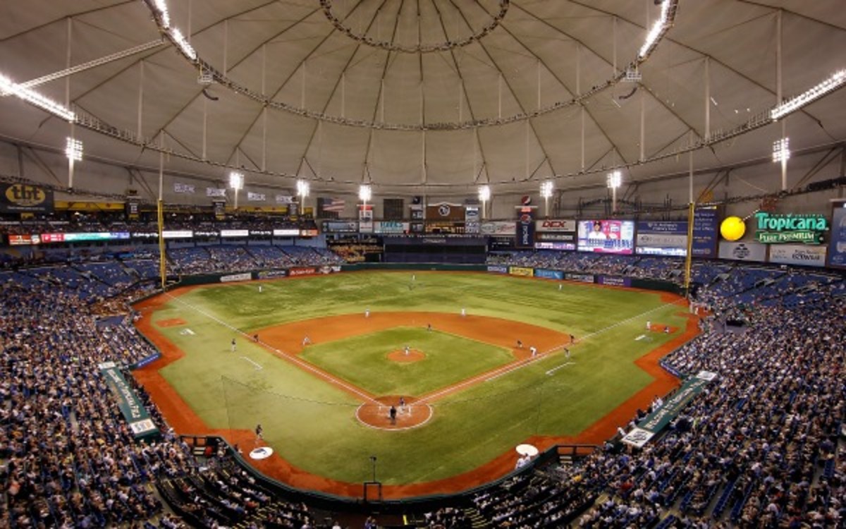 The Rays won't be moving from their home field until at least 2027. (J. Meric/Getty Images)