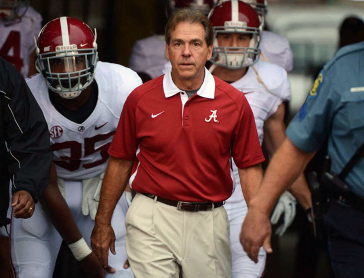 A University of Texas regent contacted the agent of Alabama head coach Nick Saban (above) in January.