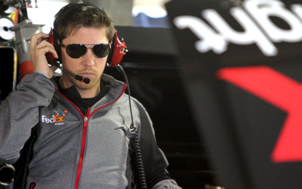 A March 24 crash left Denny Hamlin with a compound fracture in his back.