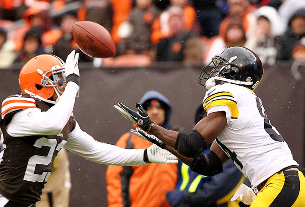 Lockdown corner Joe Haden (left) was unable to contain Steelers' WR Antonio Brown Sunday.