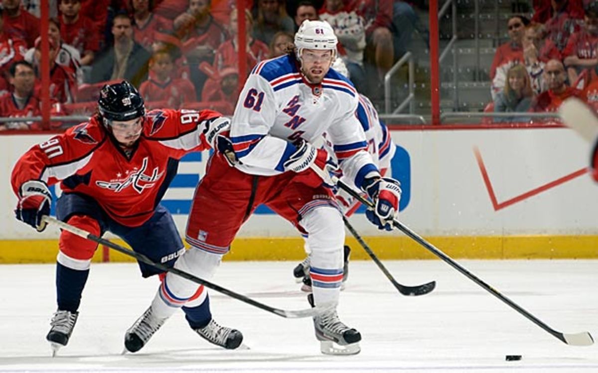 Rick Nash of the New York Rangers vs. the Washington Capitals
