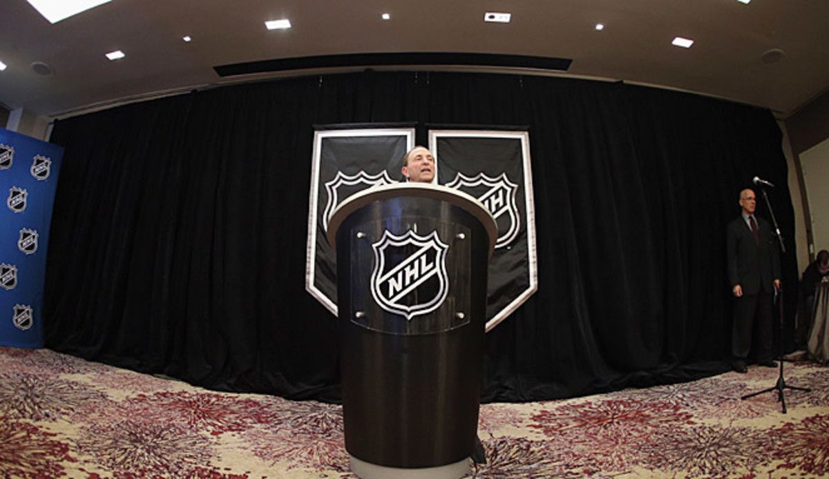 Standing at his famous podium, a somber Gary Bettman acknowledged the ill will the lockout created.