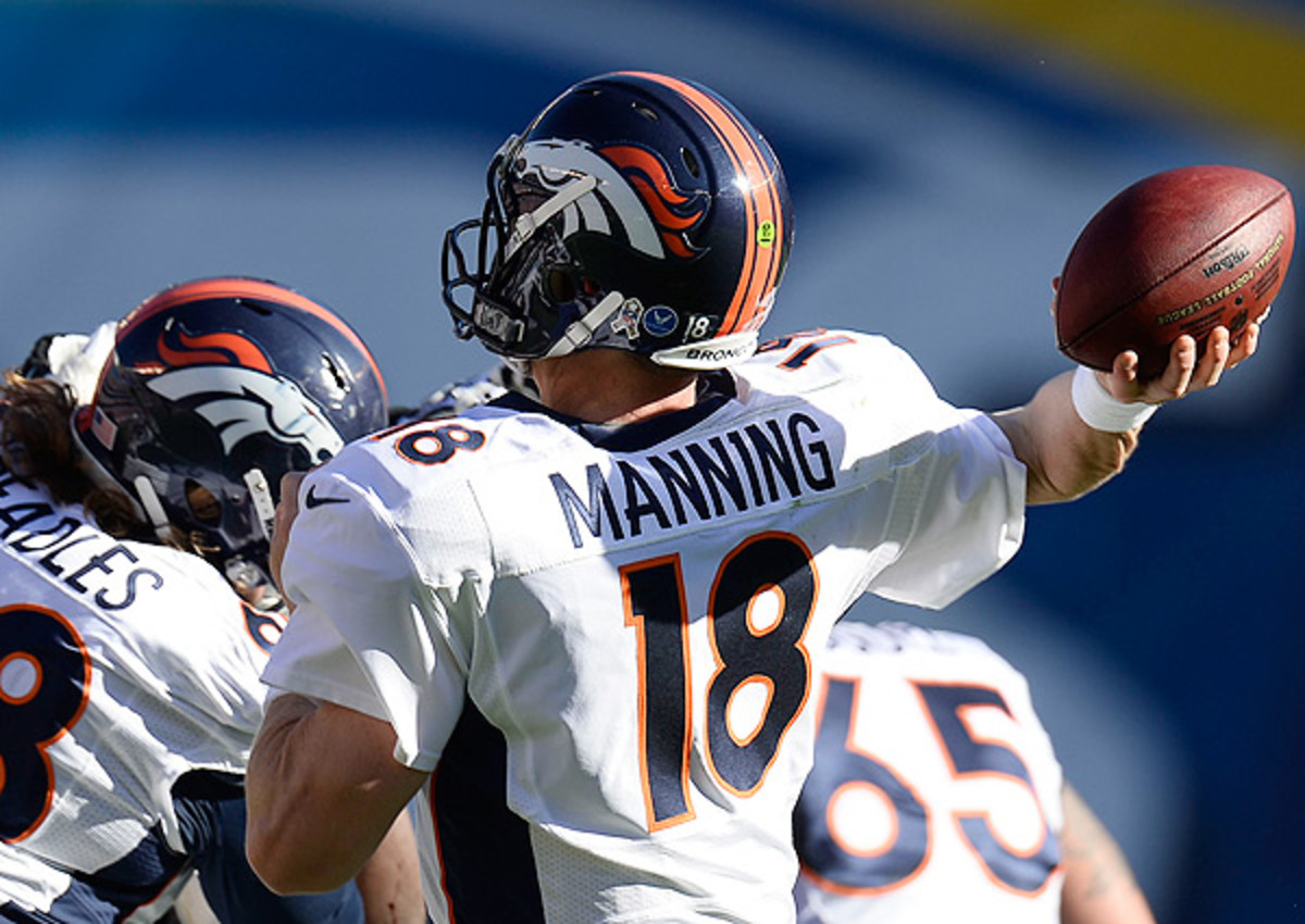 Peyton Manning threw an NFL-record 55 touchdowns in 2013.