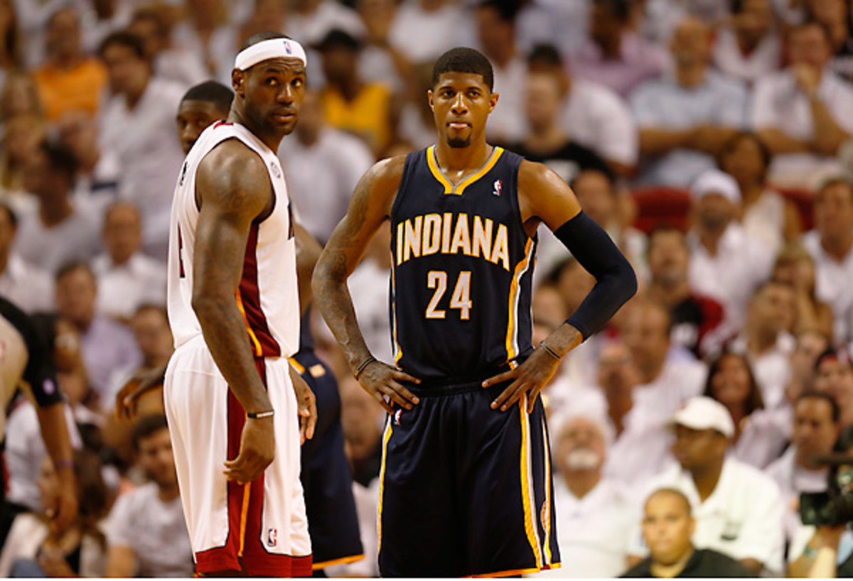 Paul George and the Pacers will have a chance to get back at LeBron James and the Heat on ___. (Walter Ioss/SI)