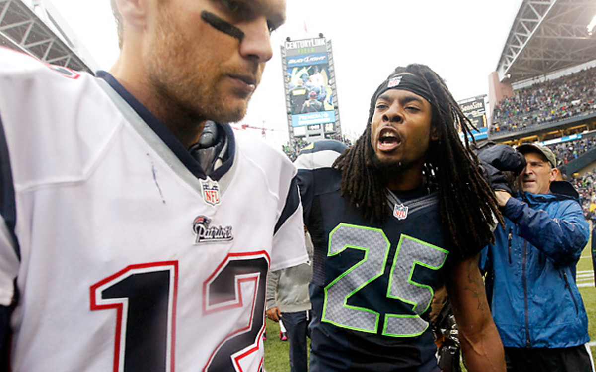 Richard Sherman had 8 interceptions in 2012, and has 12 through his first two years. (Elaine Thompson/AP)