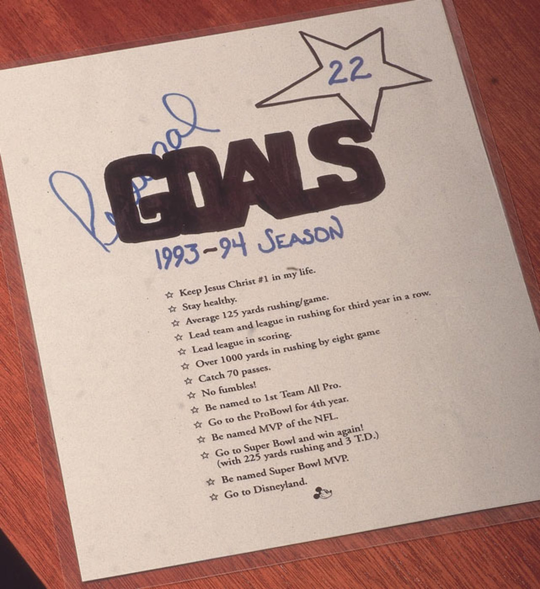 Emmitt Smith's Goals