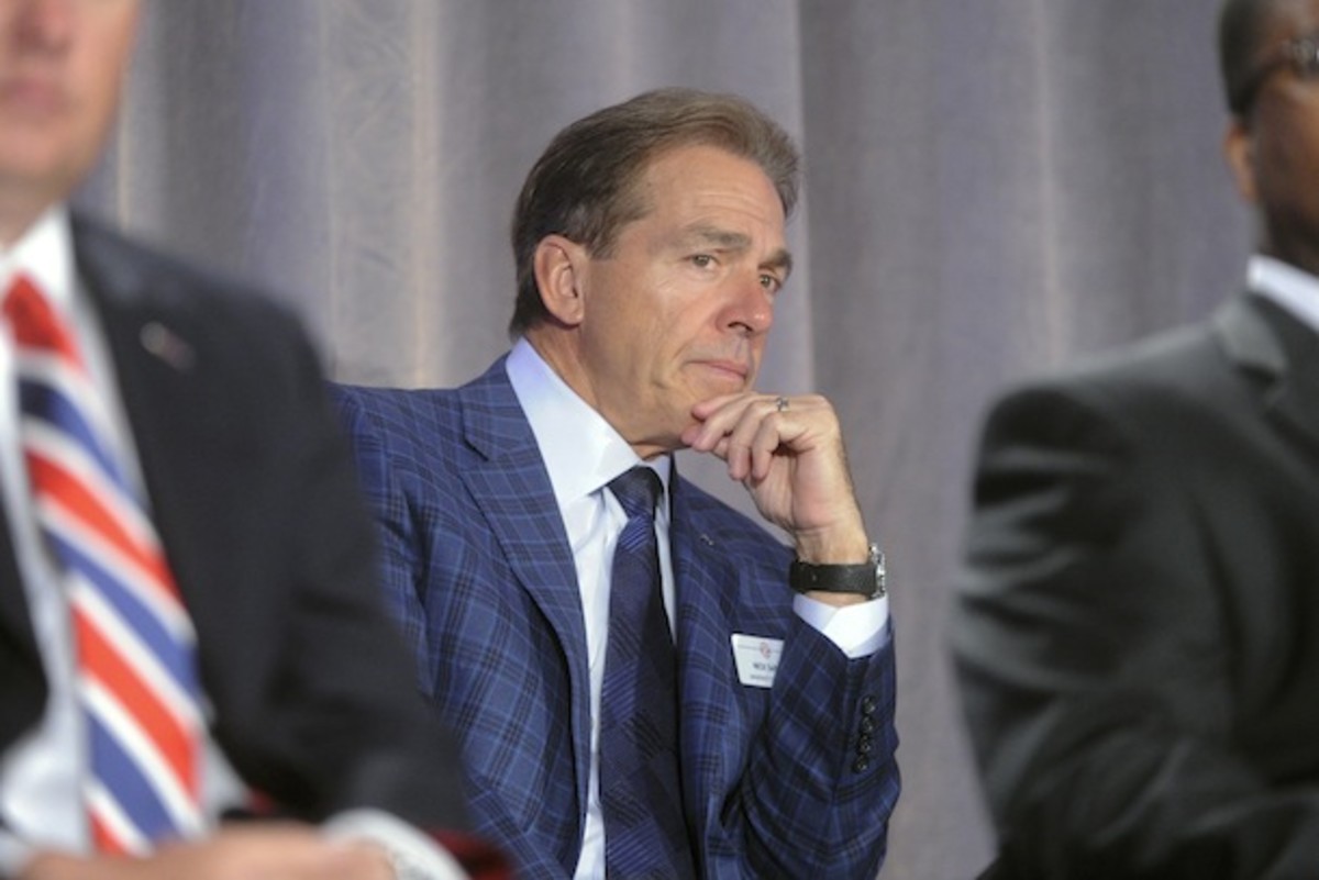 Saban did not visibly yawn during the SEC Network presentation, indicating he is at least magical, if not necessarily evil. (AP)