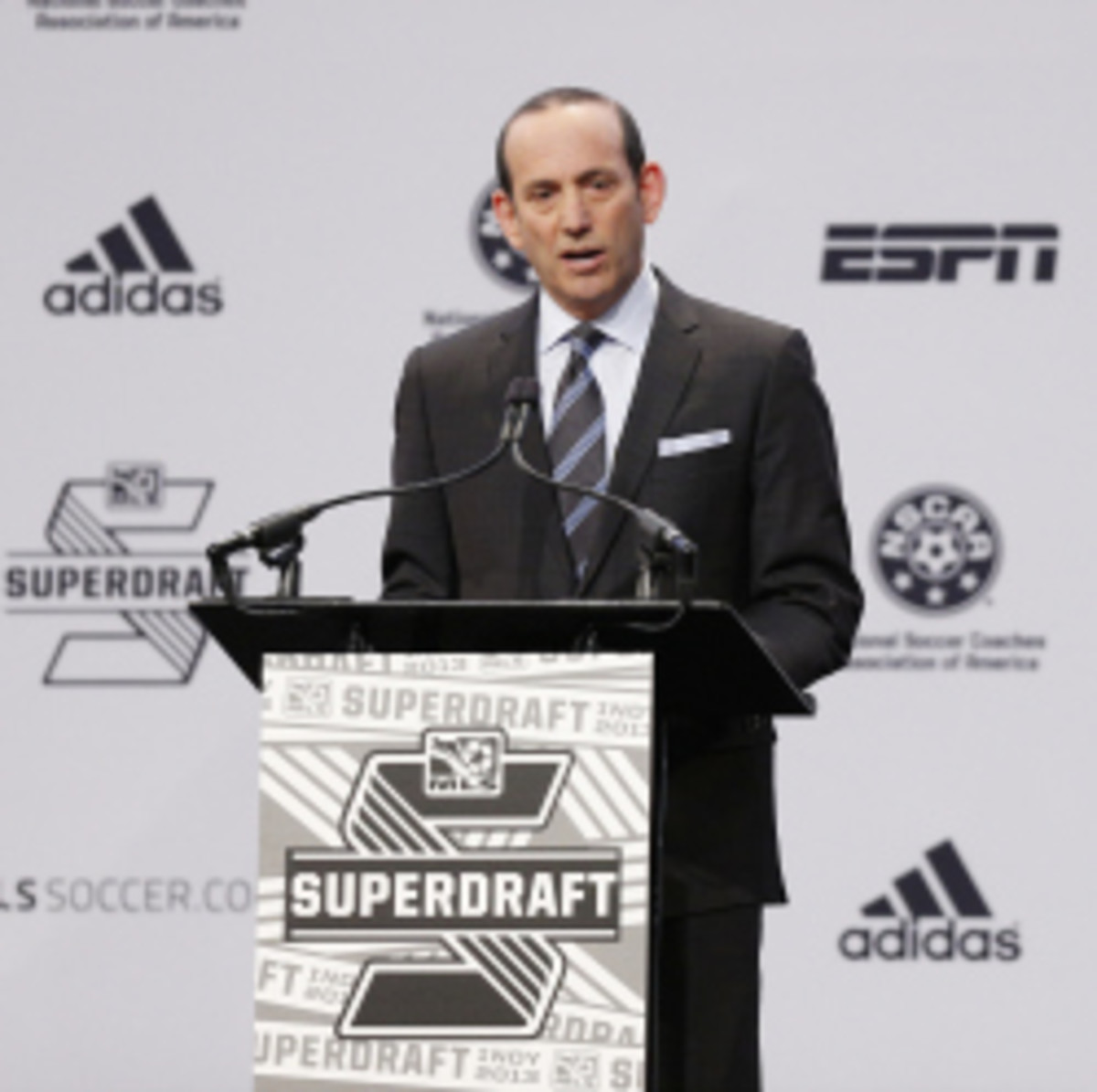 MLS Commissioner Don Garber said the league would not install goal-line technology due to high costs. (Joe Robbins/Getty Images)
