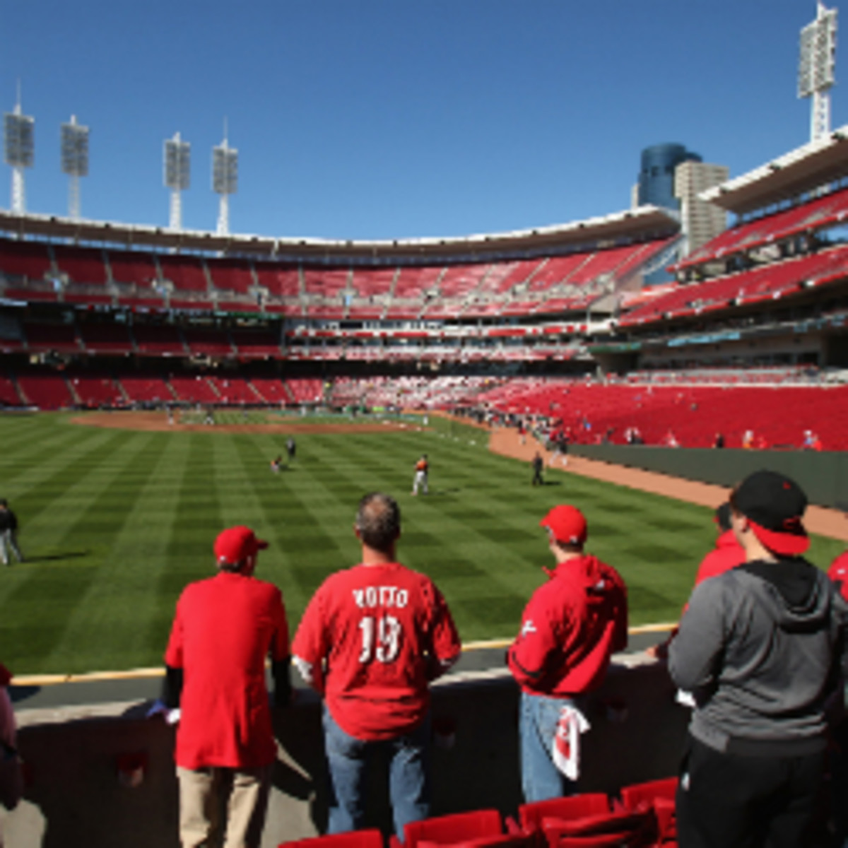 Cincinnati's Great American Ballpark will host the 2015 MLB All-Star Game. (Jonathan Daniel/Getty Images)