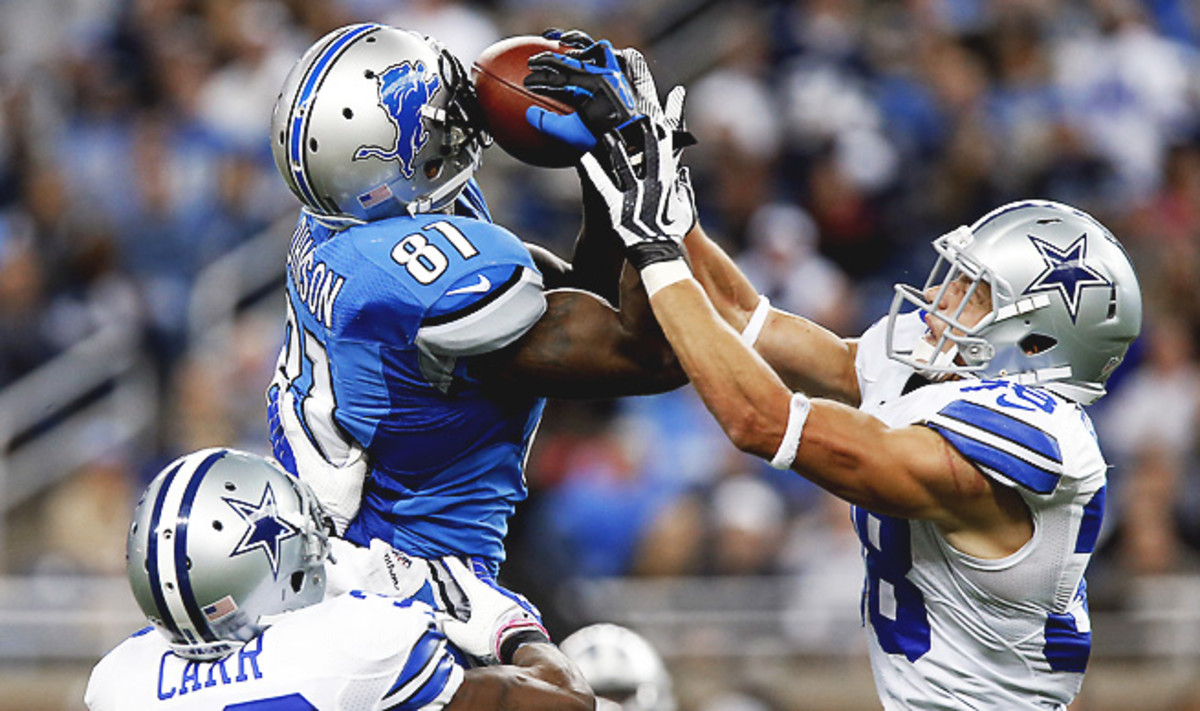 Calvin Johnson had a historic day with 14 receptions, 329 receiving yards and one touchdown.