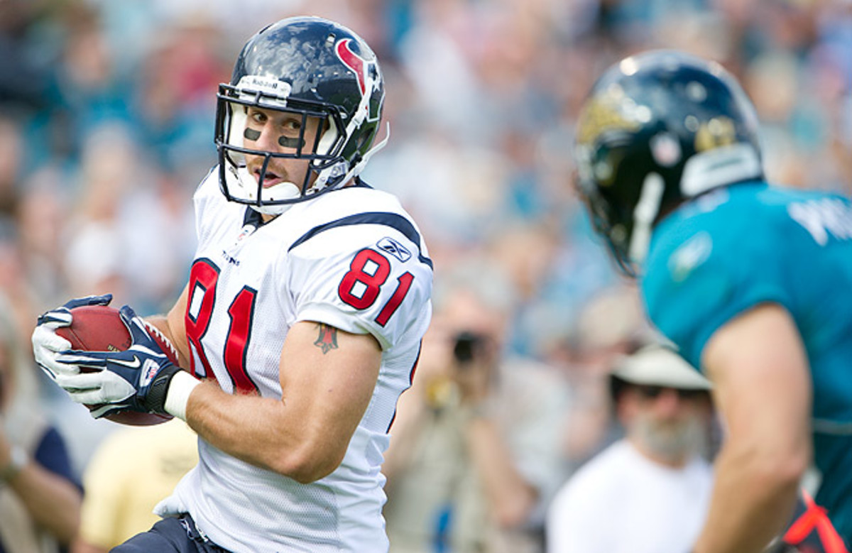 Texans tight end Owen Daniels is the second-leading receiver in franchise history with 4,365 yards.