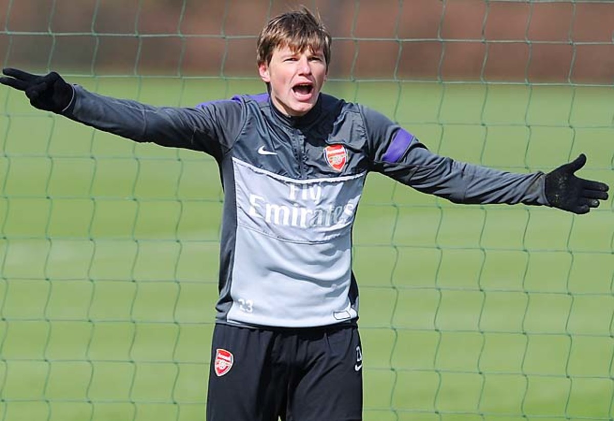 Andrey Arshavin and Arsenal are in fifth place in the Premier League table.