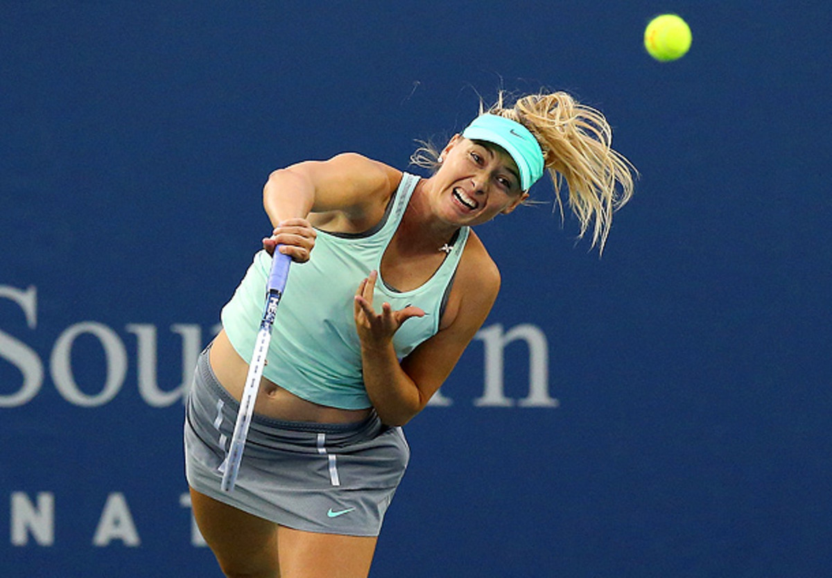 Maria Sharapova hasn't played since she lost to Sloane Stephens in Cincinnati. (Ronald Martinez/Getty Images)