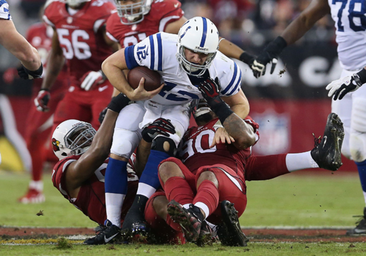 Andrew Luck did not enjoy his experience against Arizona Cardinals' defense.