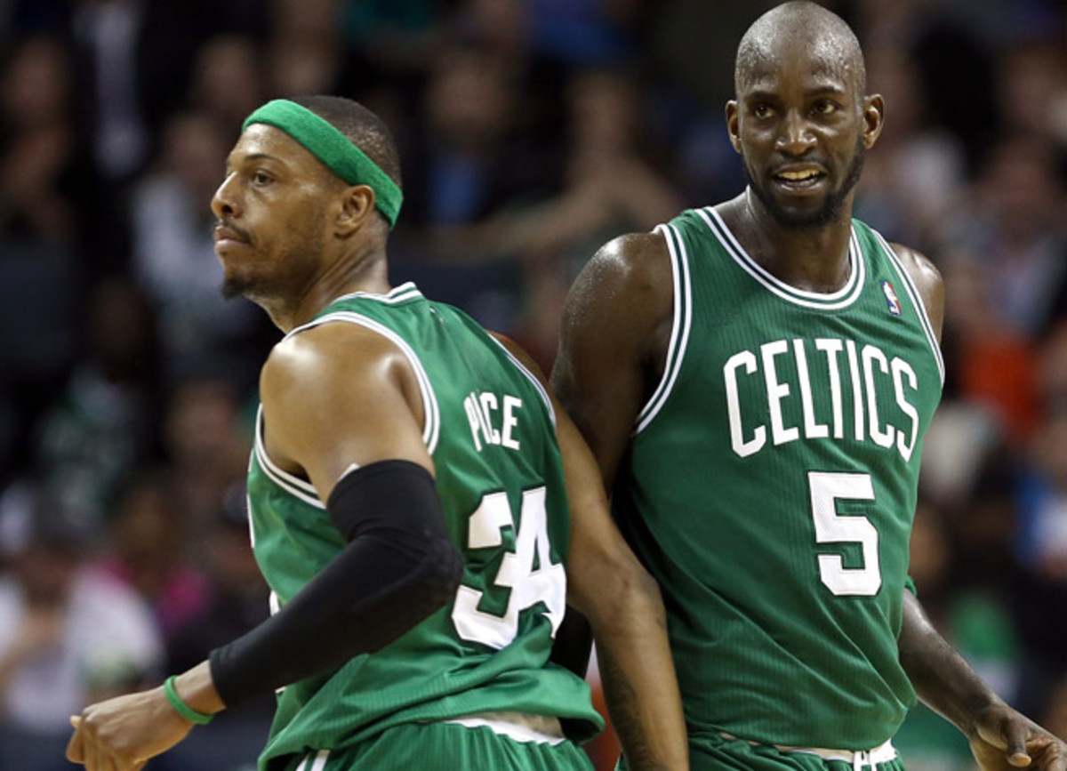 The duo of Kevin Garnett and Paul Pierce, which brought a title to Boston, is headed to Brooklyn.