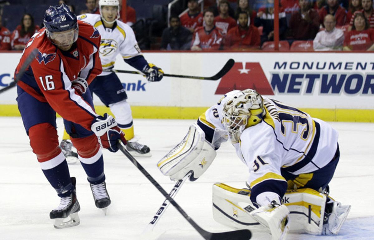 Eric Fehr scored twice as the Capitals improved to 3-0-3 after beating Nashville on Wednesday.