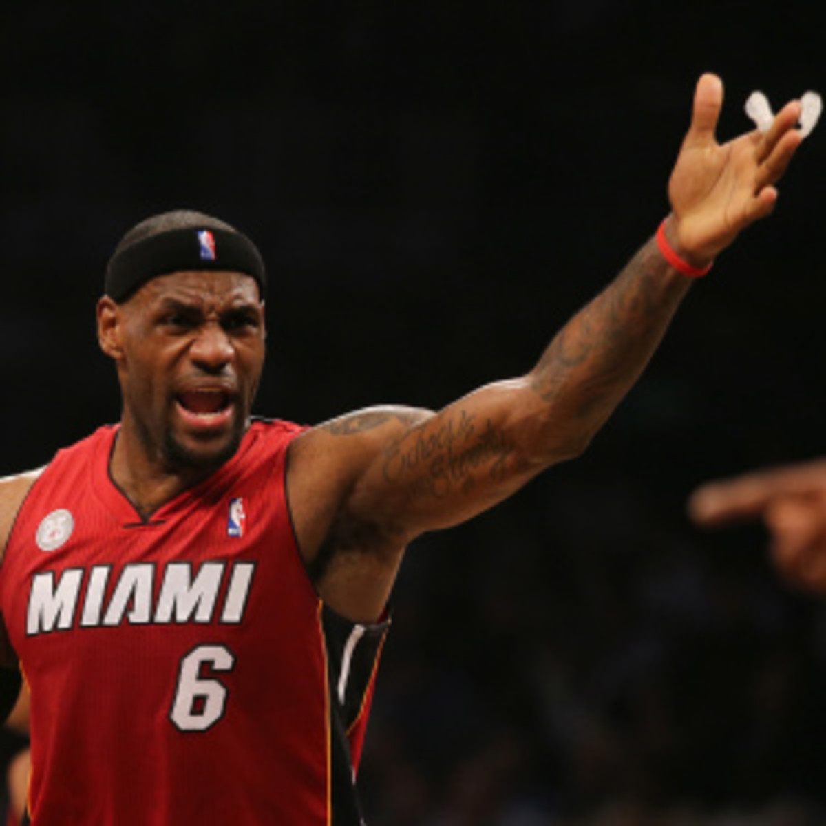 LeBron James ripped into Reggie Evans after Evans dismissed the Heat's title. (Al Bello/Getty Images)