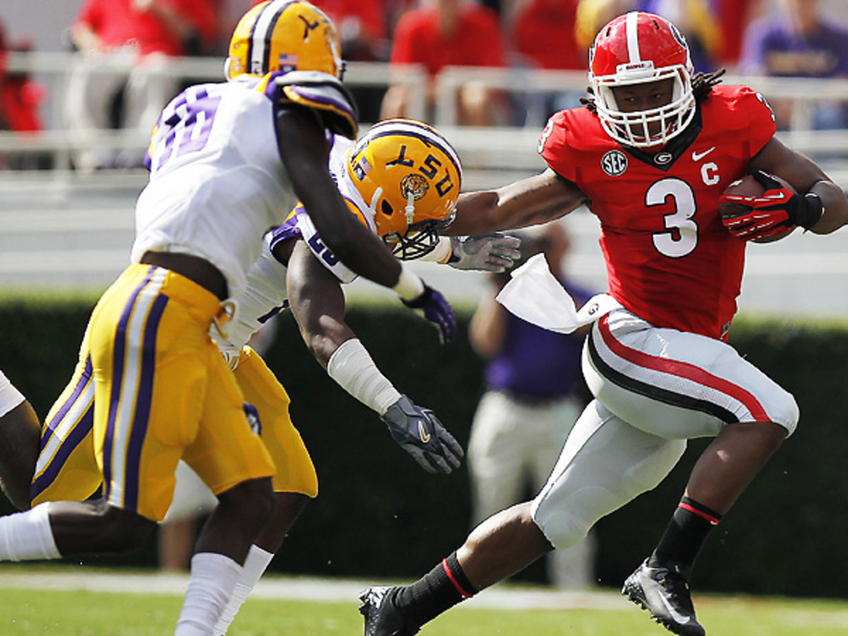 Todd Gurley was tremendous before getting injured against LSU. (Mike Stewart/AP)
