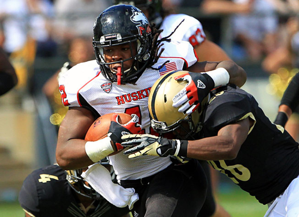 Running back Cameron Stingily and Northern Illinois are 4-0 with road wins over Iowa and Purdue.