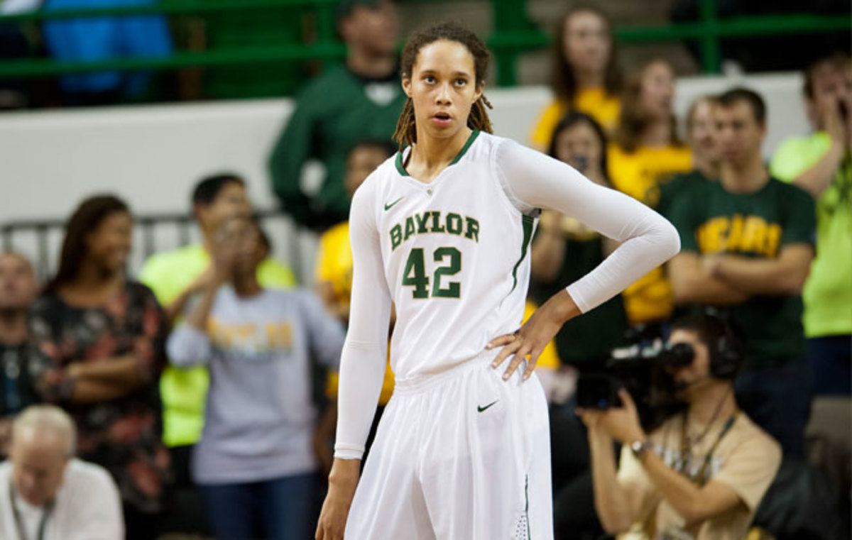 Brittney Griner told reporters at the women's Final Four she wouldn't back down from a challenge to make it in the NBA.