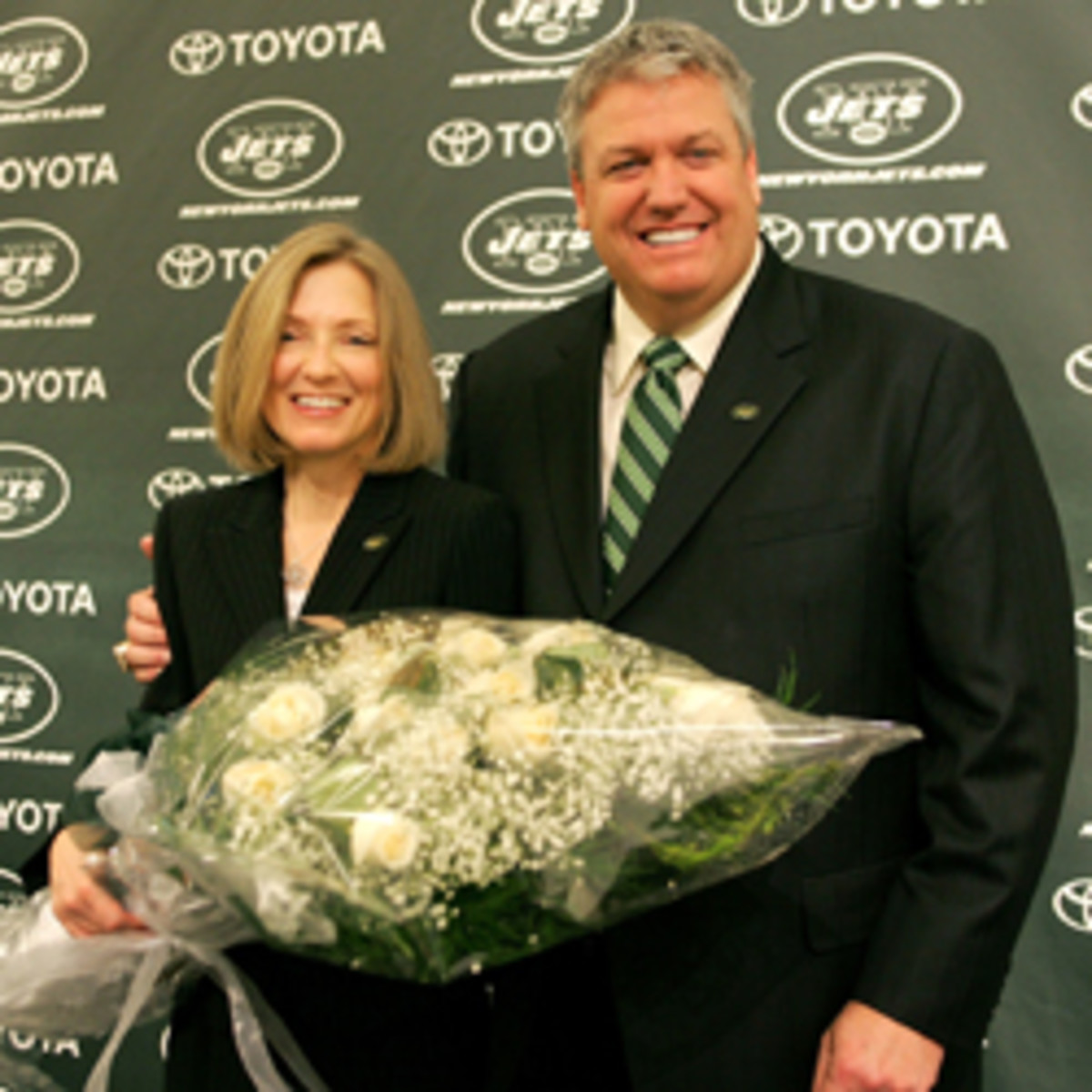 Rex Ryan and his wife, Michelle, have made headlines since his hire as Jets coach. (Andy Marlin/Getty Images)