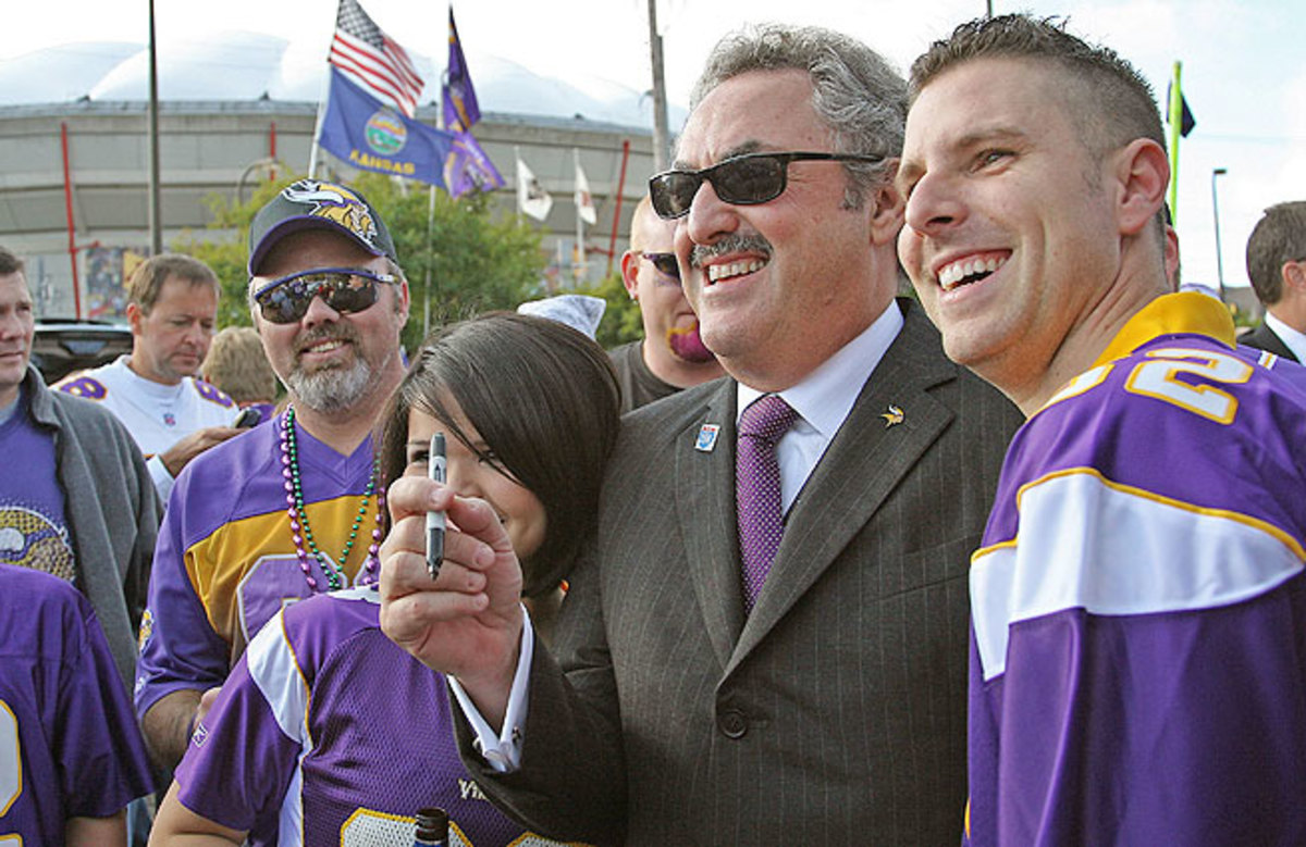 The Vikings have gone through four coaches and two GMs in the nine years since Zygi (left) and Mark Wilf bought the team.