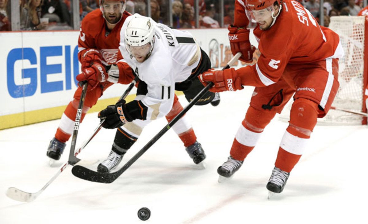 Four of the first six games between the Ducks and Red Wings have gone overtime.