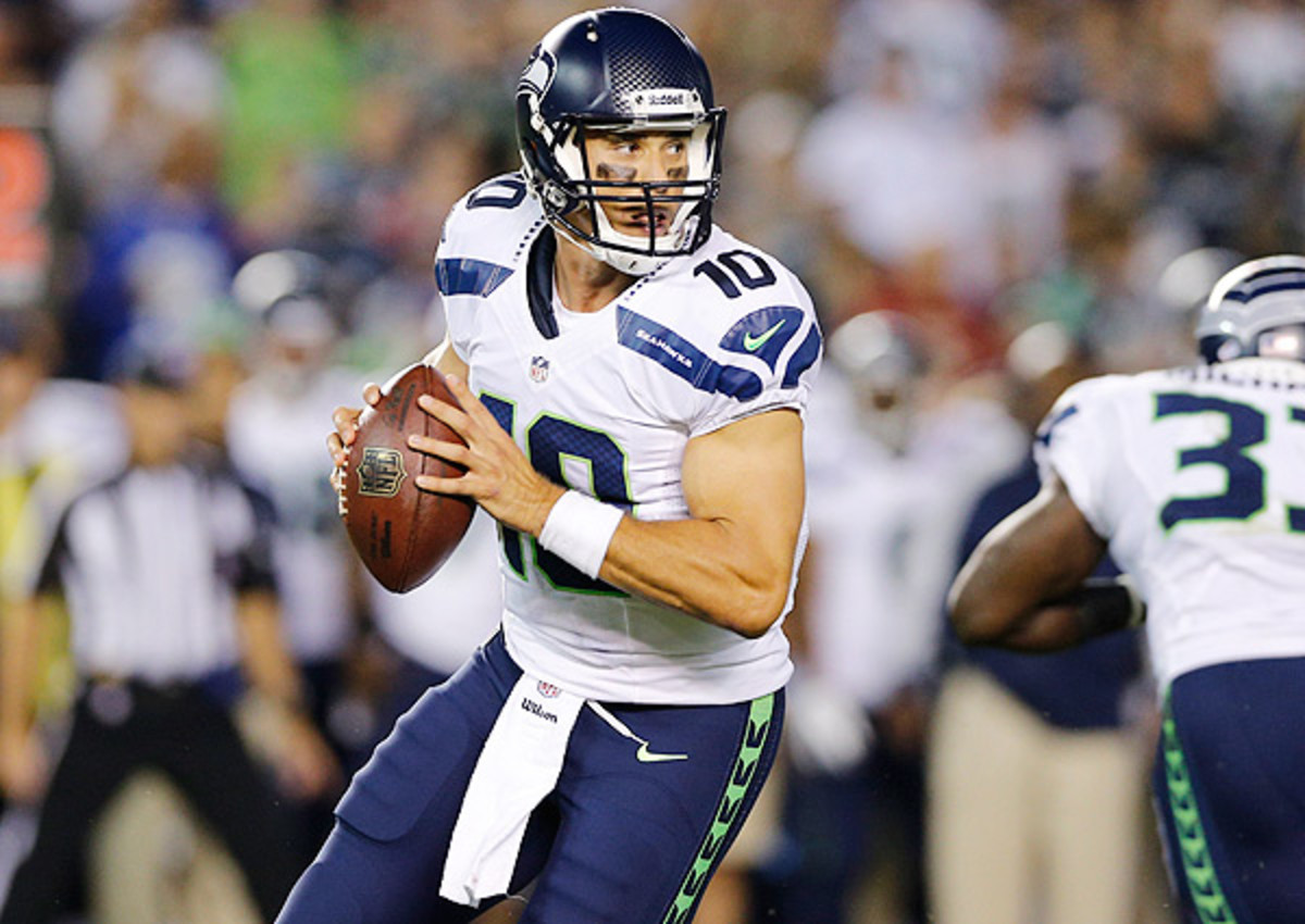 Brady Quinn went 22-for-38 in three games with the Seahawks this preseason.