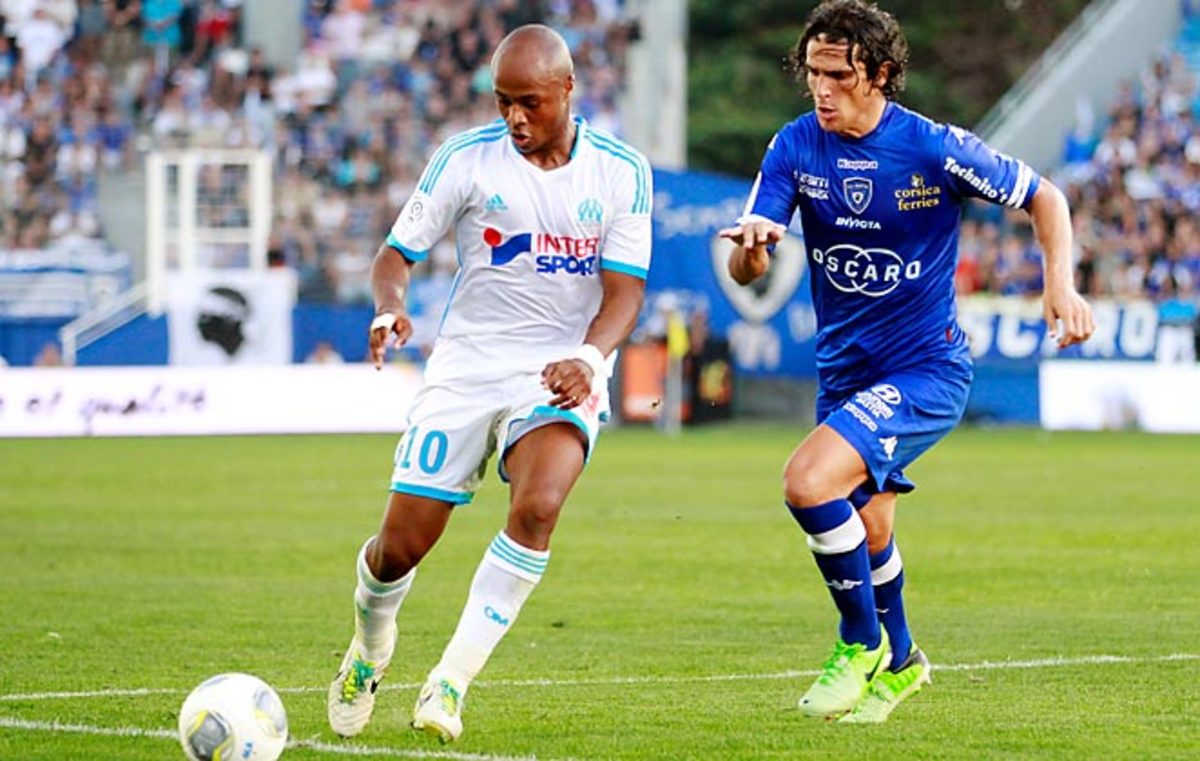 Andre Ayew and Marseille couldn't find a way through the Bastia defense in a 0-0 draw.