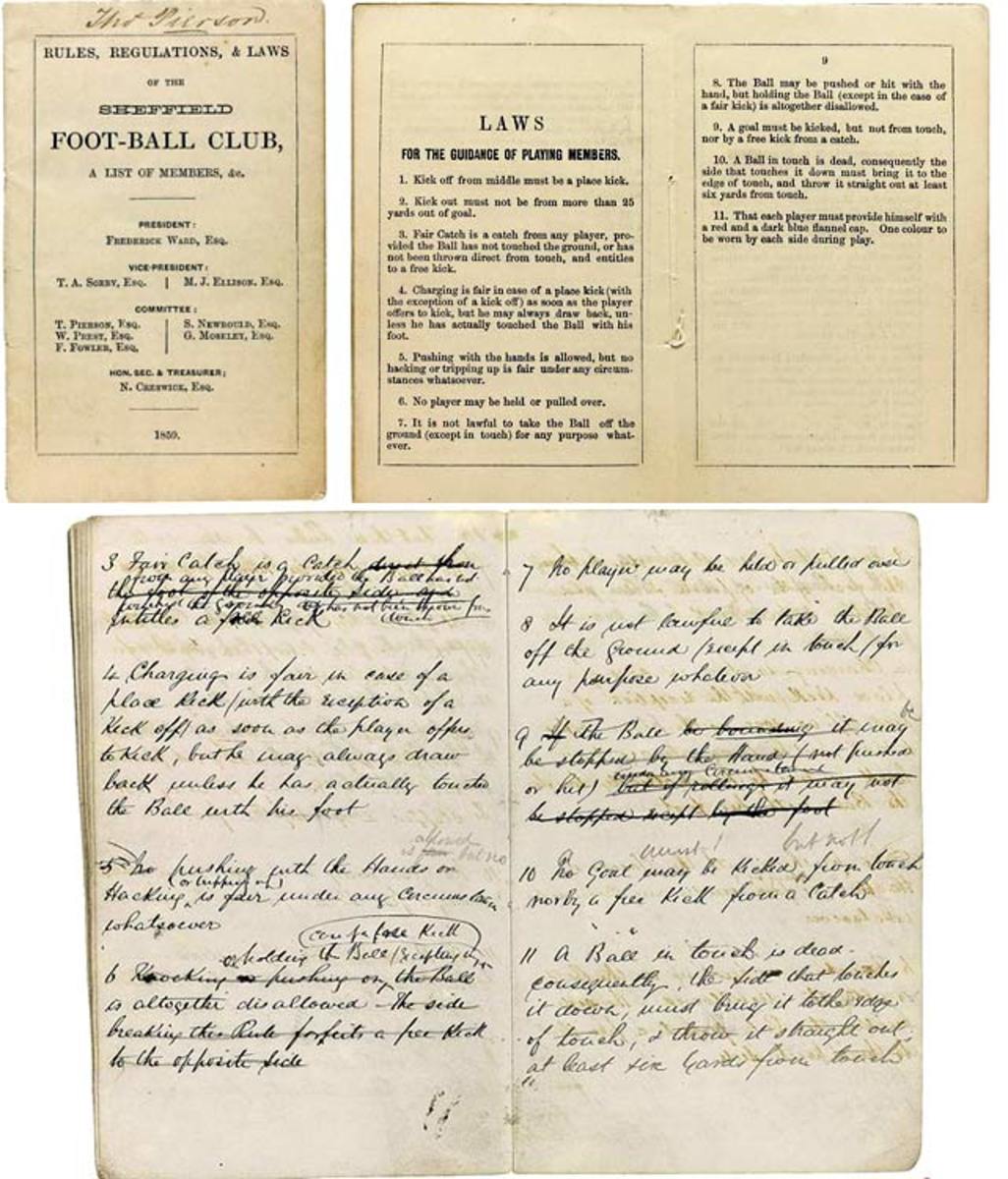 Soccer Rules Book (circa 1859)