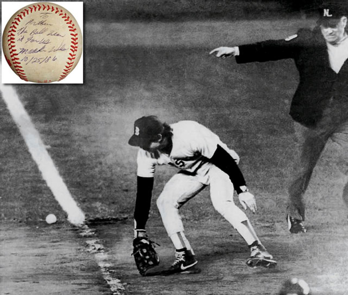 Bill Buckner Baseball from 1986 World Series Game 6