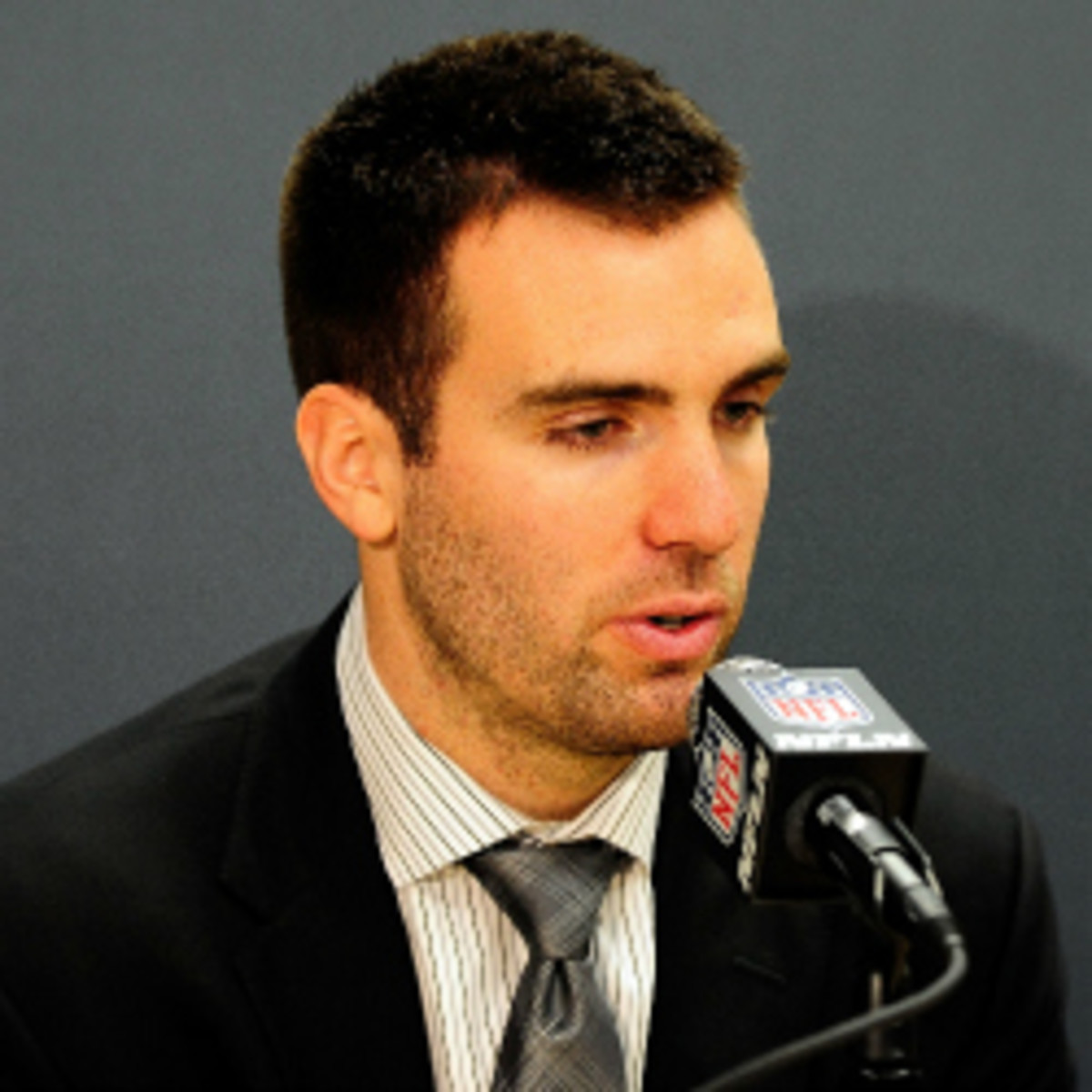 Joe Flacco lambasted the decision to hold next year's Super Bowl at MetLife Stadium. (Stacy Revere/Getty Images)