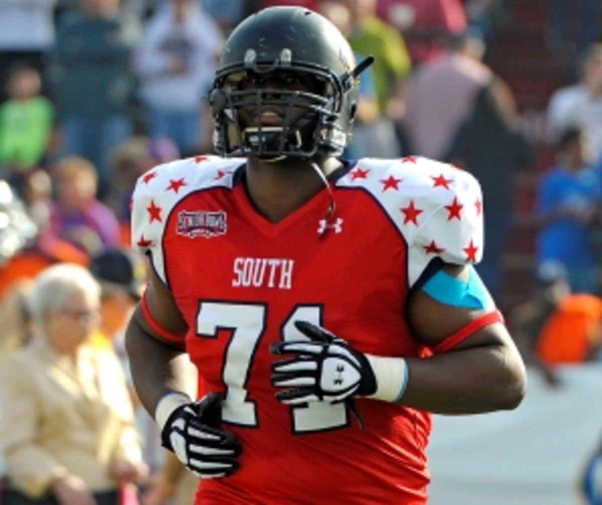 Arkansas Pine-Bluff's Terron Armstead could wind up a Round 2 selection. (G.M. Andrews/AP)