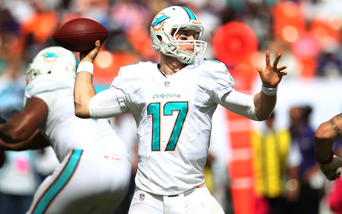 If Manning ... landed in Miami, Ryan Tannehill would be an up-and-coming quarterback for a different NFL team. (Marc Serota/Getty Images)