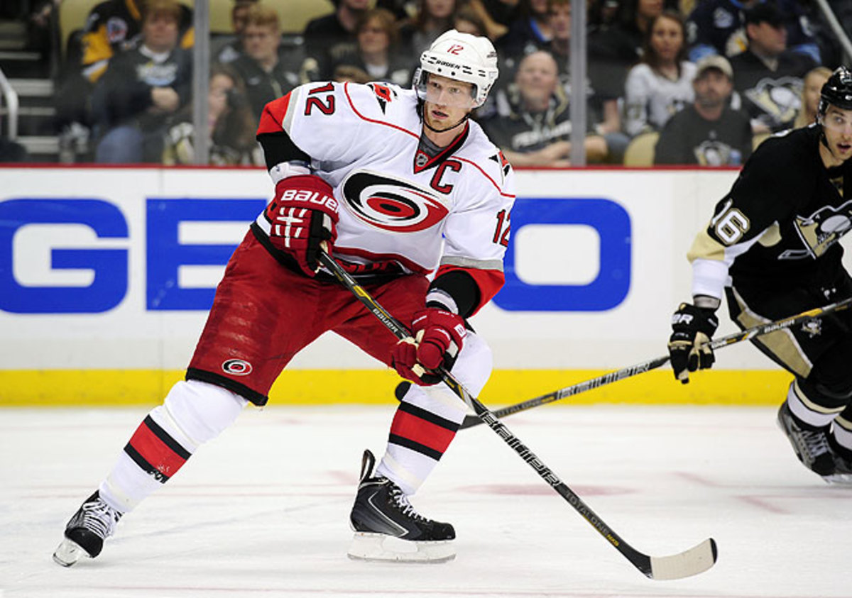 Eric Staal was sixth in the NHL during the 2012-13 season with 53 points.