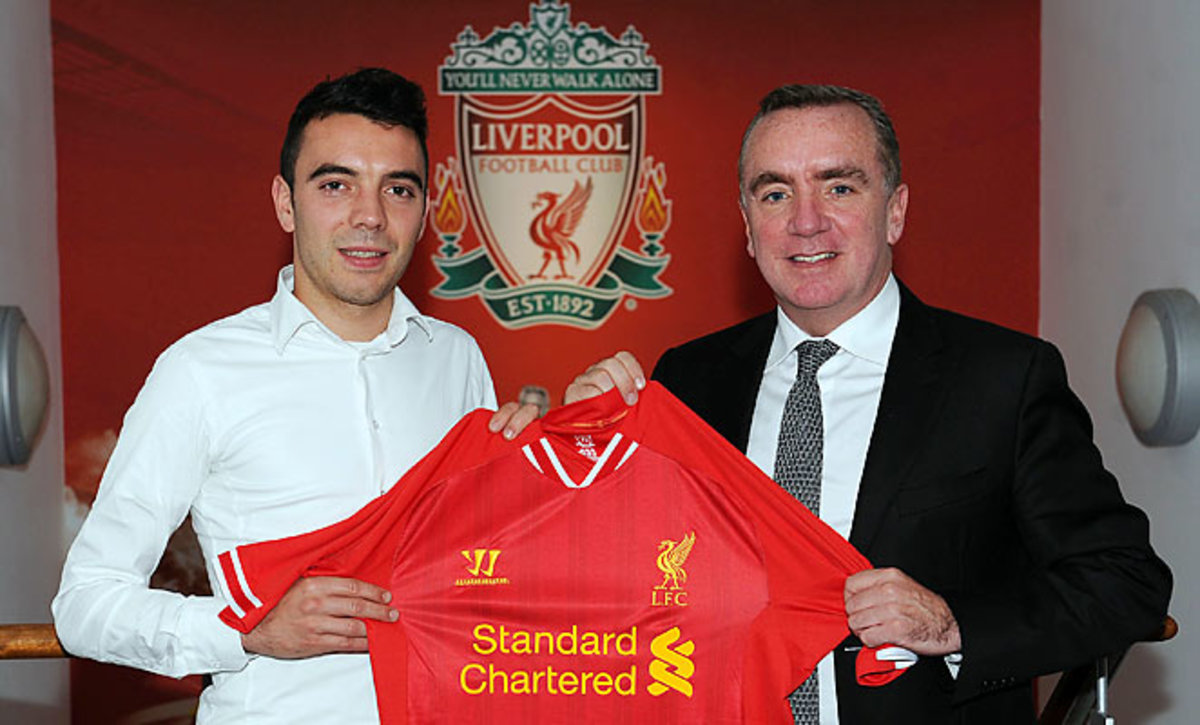 Iago Aspas, 25, scored 12 goals for Celta Vigo in their return to the Spanish top flight last season.