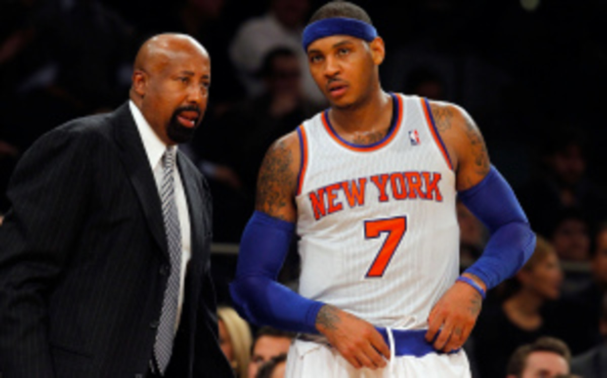 Head coach Mike Woodson admitted after the Knicks' one-point loss at home to the Wizards, "I probably should have taken a timeout there at the end." (Jim McIsaac/Getty Images)