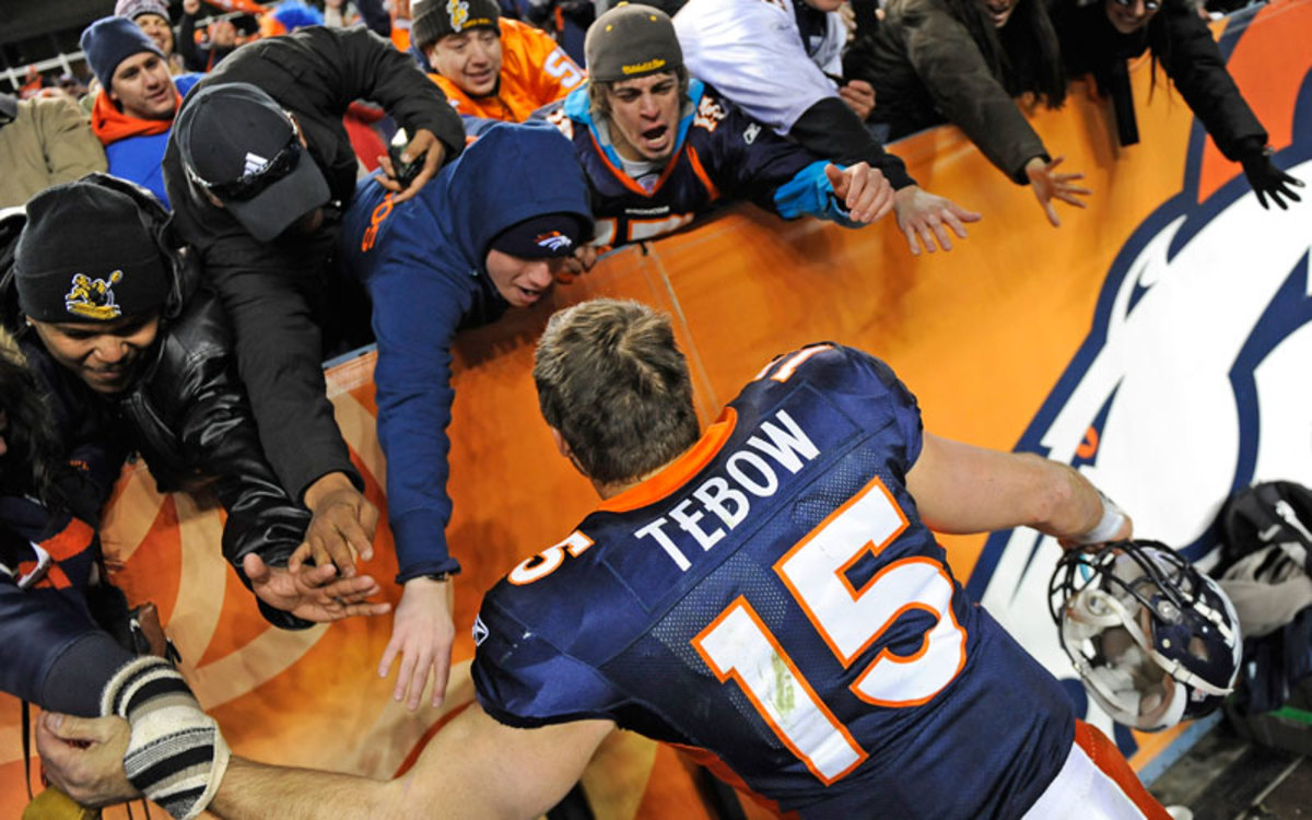 If Manning ... didn't pick the Broncos, the mania surrounding Tim Tebow in Denver might never have subsided. (Hyoung Chang/Getty Images)