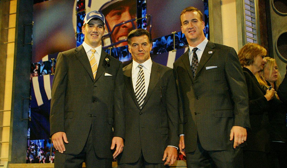 Tom Condon (center) co-heads the Creative Arts Agency (CAA) football division and is considered to be the most powerful agent in the business, counting Eli Manning and Peyton Manning among his roster of A-list clients. (David Drapkin/AP)