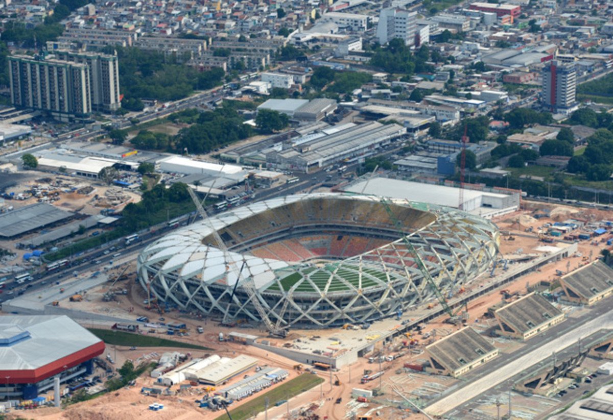 Arena Amazonia in Manaus will host four World Cup matches, including USA-Portugal and England-Italy.
