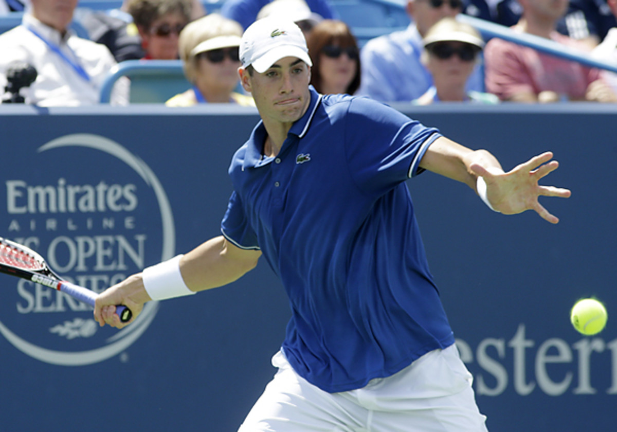 John Isner improved his record to 15-3 on U.S. hard courts since July with a win over Novak Djokovic in Ohio Friday. (Al Behrman/AP)