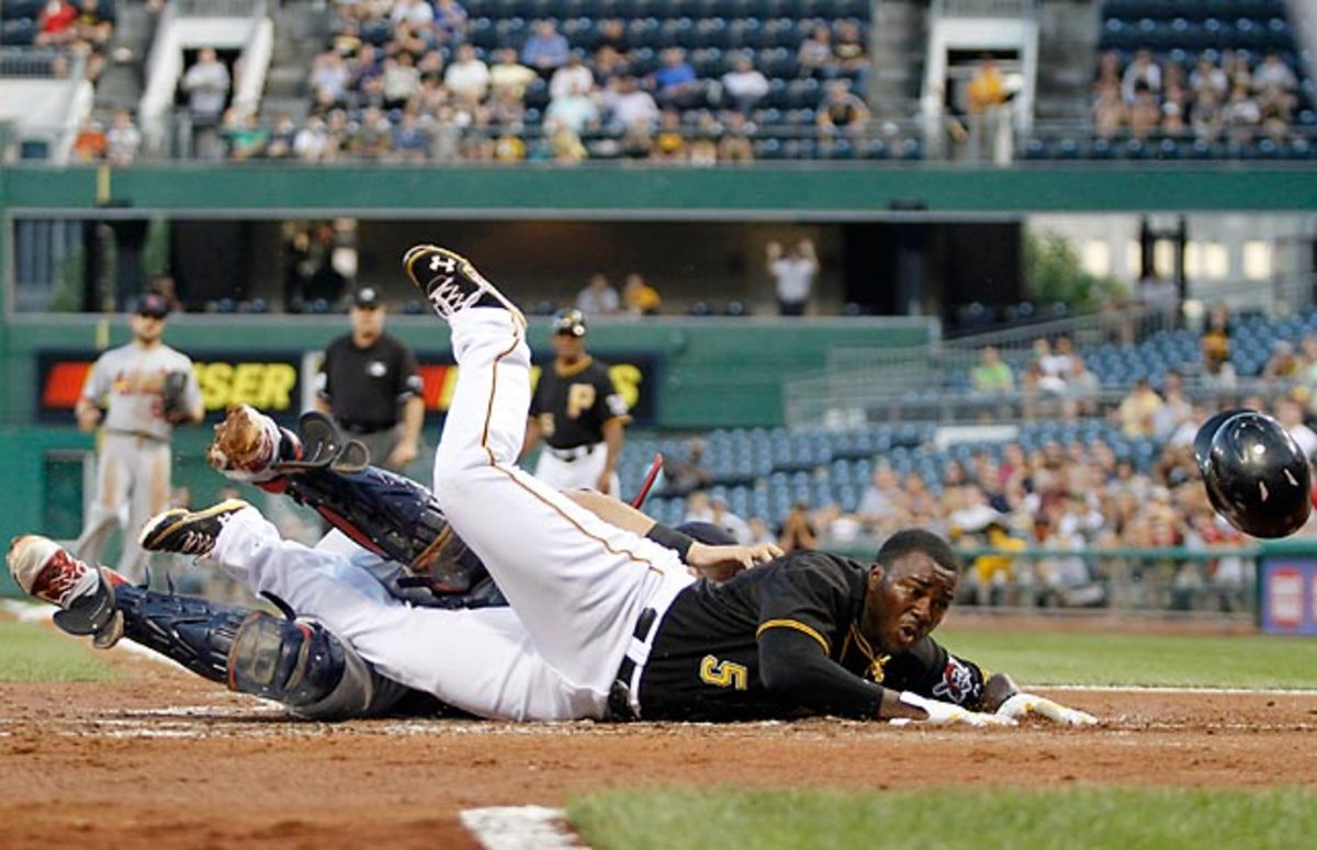 Josh Harrison (right), Yadier Molina