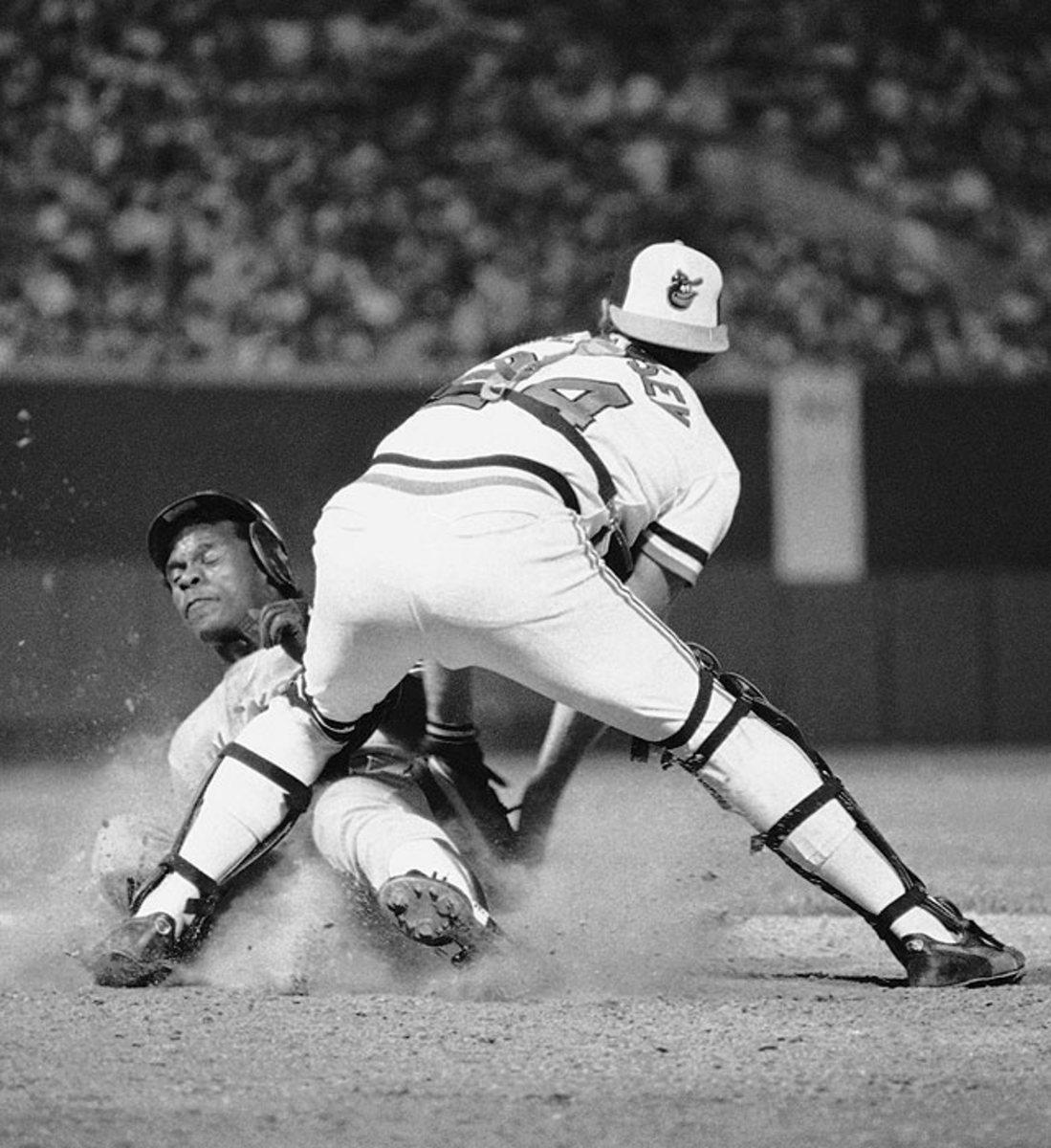 Ricky Henderson (left), Rick Dempsey