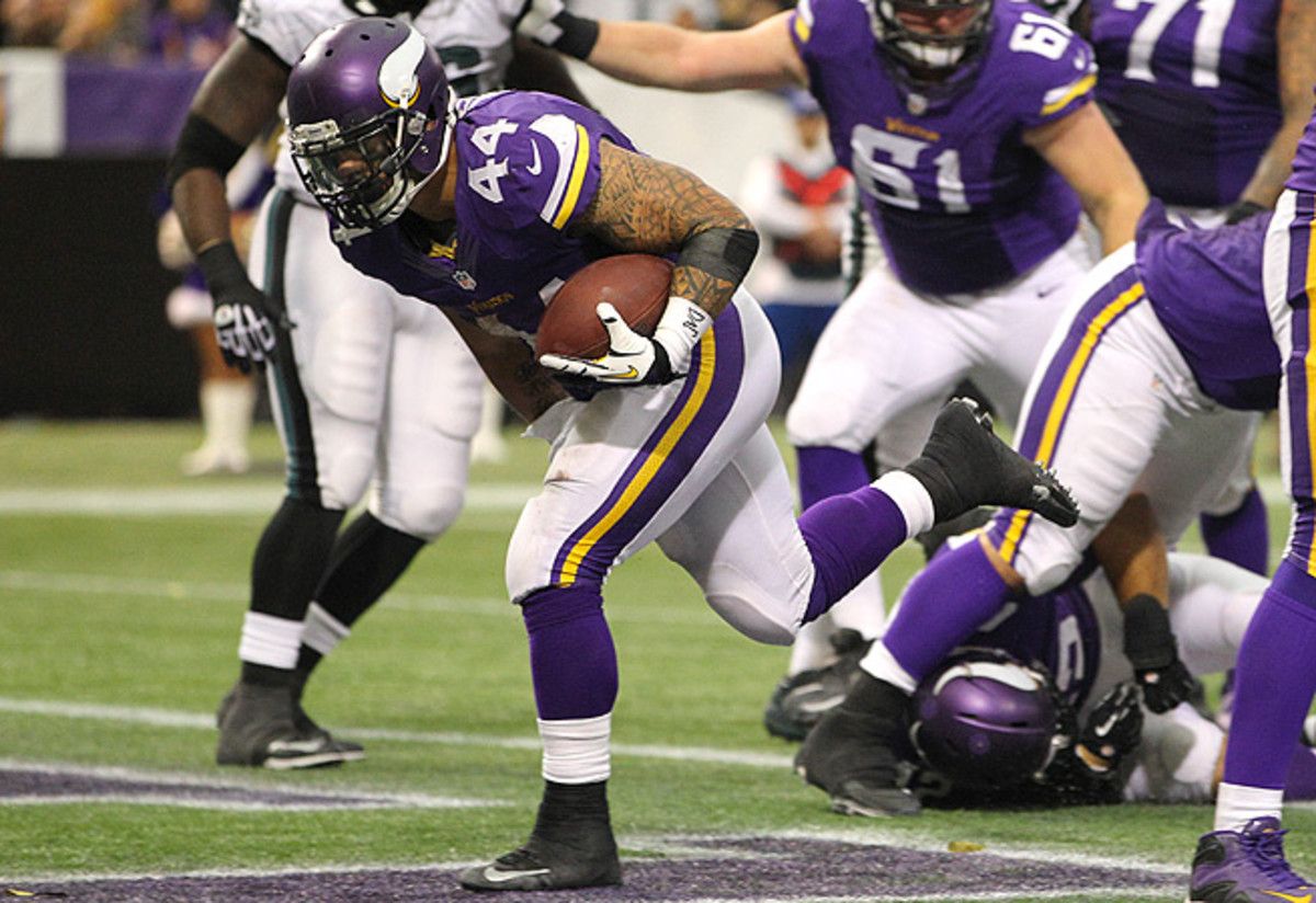 Matt Asiata only averaged 1.7 yards per carry against the Eagles, but he scored three touchdowns.