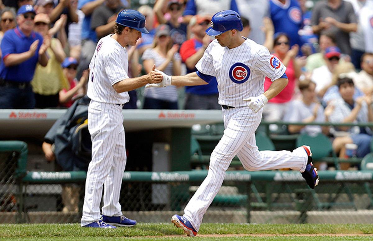 Cubs outfielder Nate Schierholtz has hit three home runs and knocked in six runs so far this month.