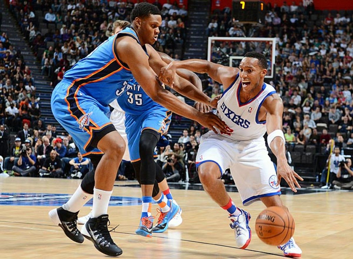 Swingman Evan Turner (right) is the Sixers' second-leading returning scorer at 13.3 points a game.