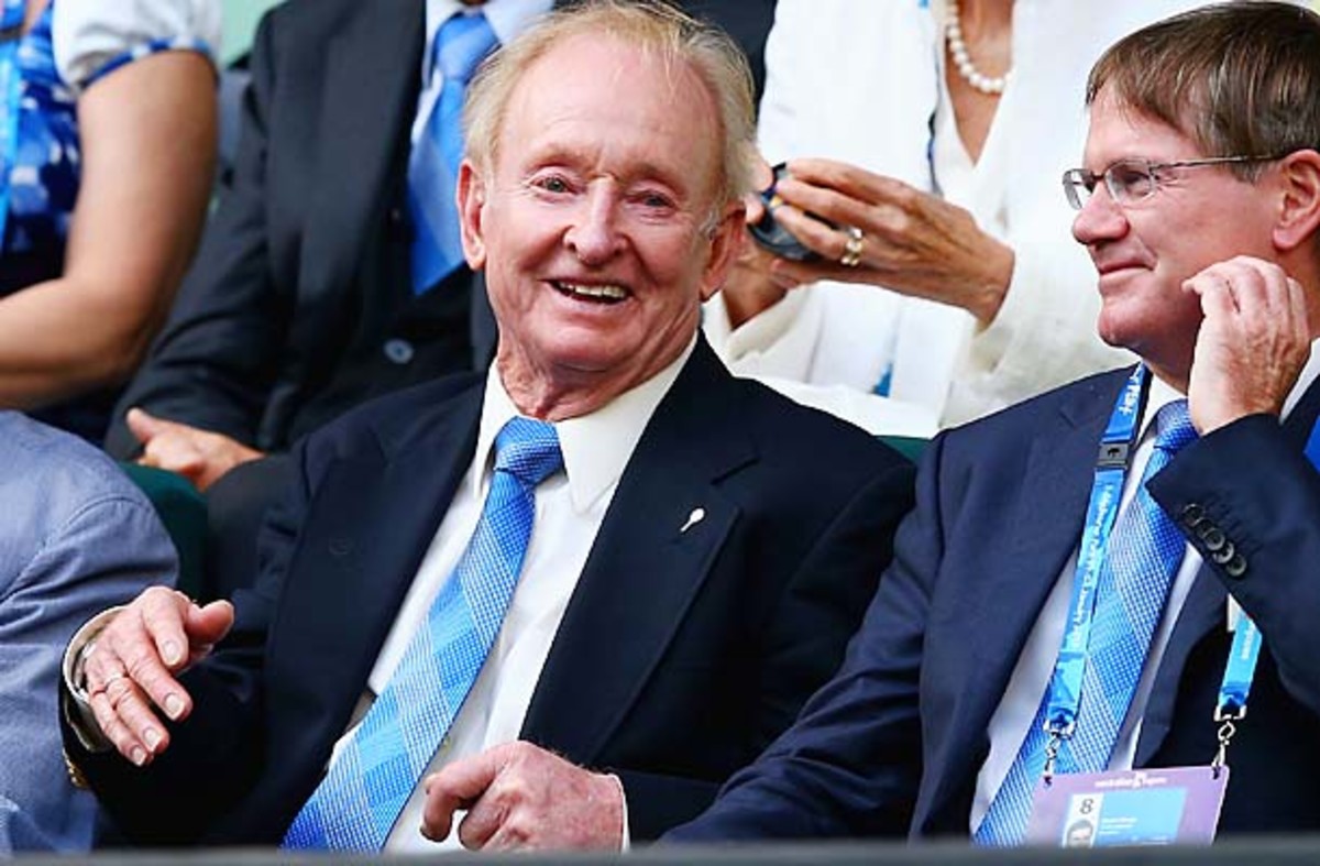 Rod Laver watches Roger Federer, Andy Murray at Australian Open